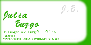 julia buzgo business card